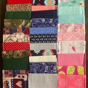 Huge Lot Of 30 Cotton Fabric Fat Quarters for Quilting Patterns & Color may vary